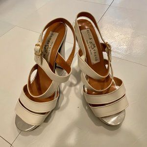 Bella Freud White Strap Heels US 8 - UK 6